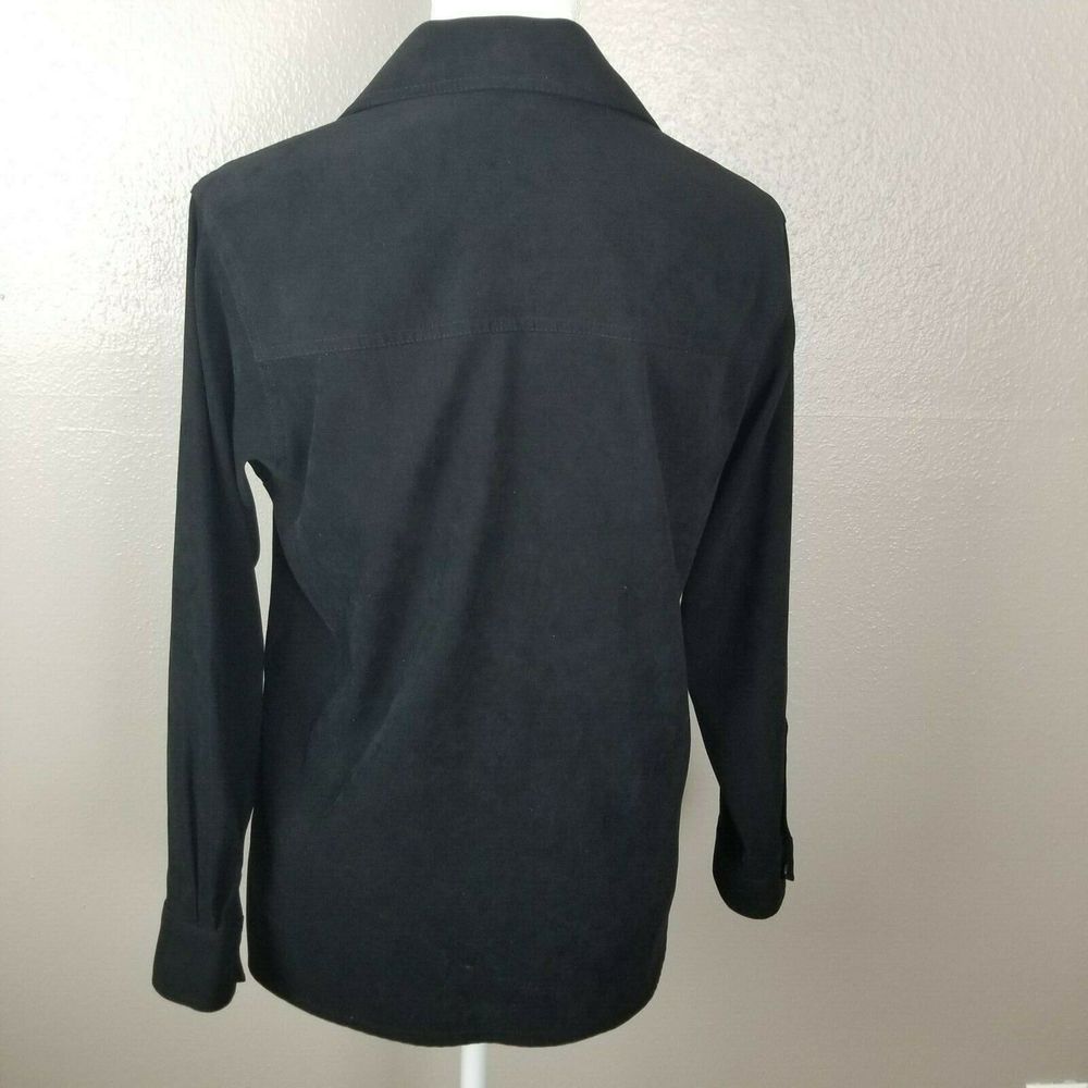 Talbots Black Button Front Lightweight Jacket Sp - image 2